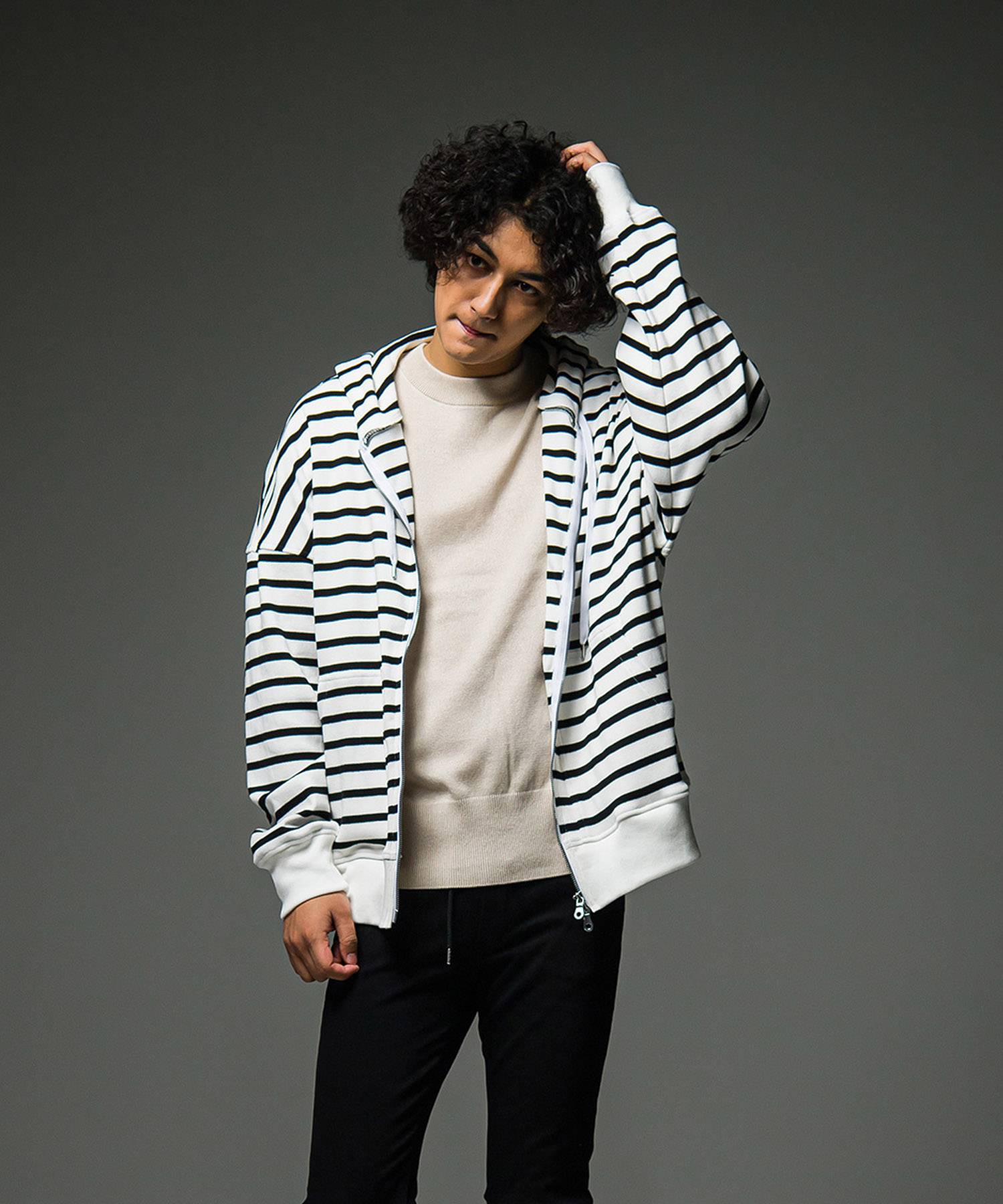 fries zip loose hoodie