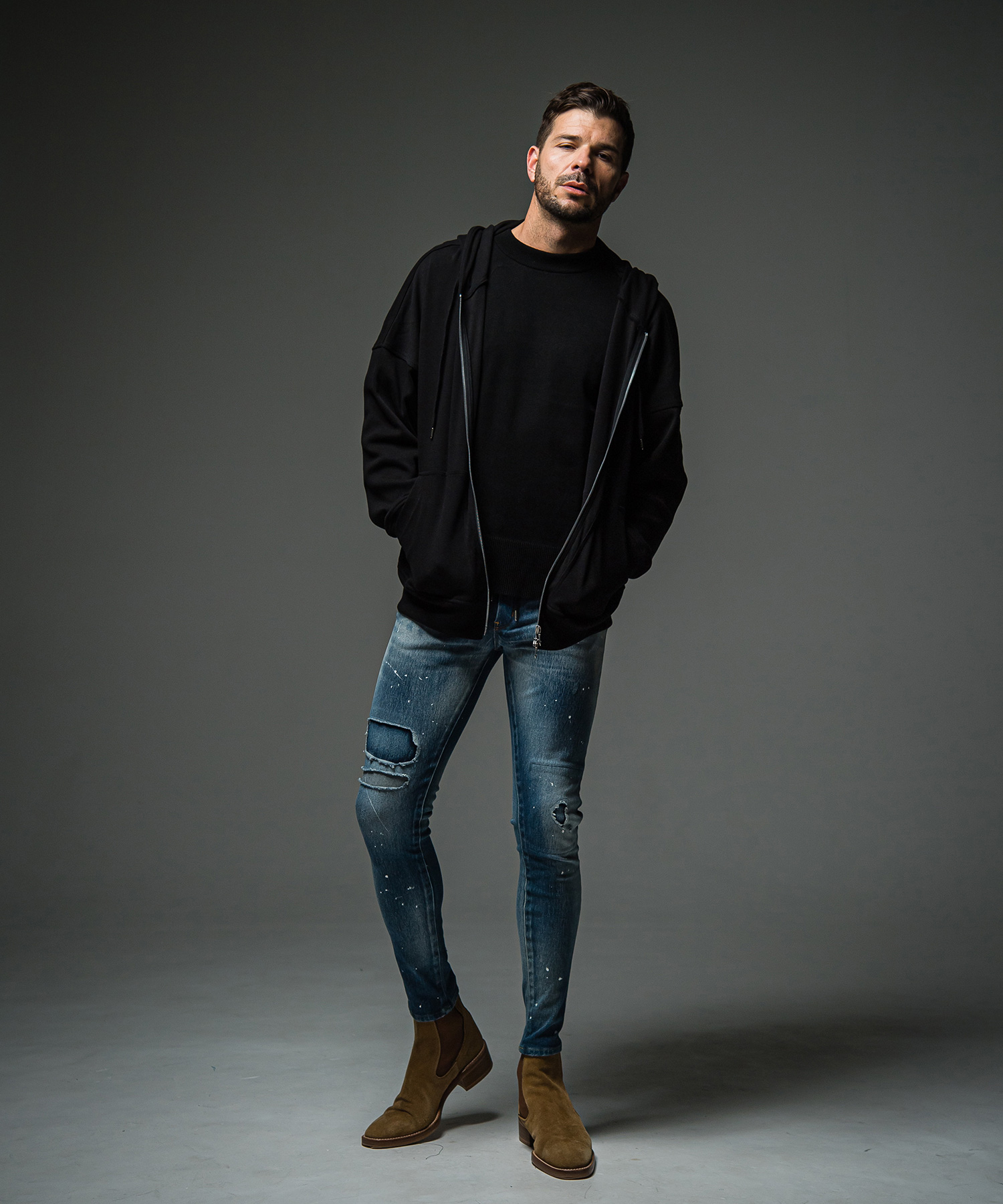 fries zip loose hoodie