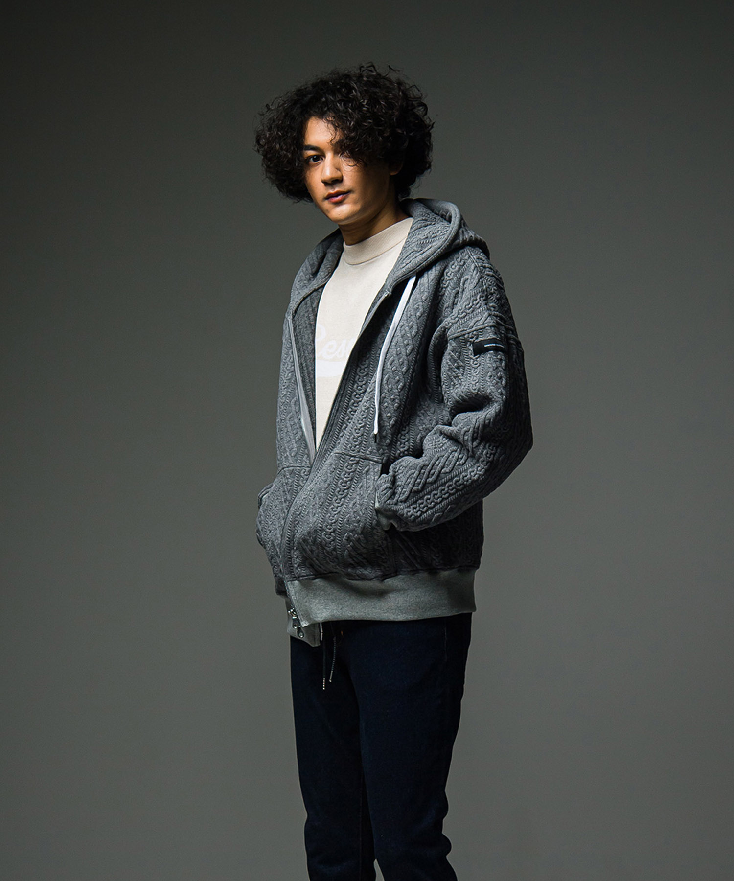 公開設定確認ROPE  zip loose hoodie