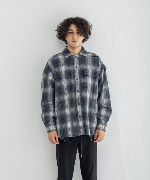 grunge check shirt
