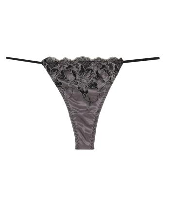 ヴェルナ エンブロイダリーレース Tバック(BLACK)
