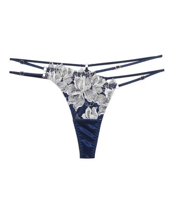 ルシエル エンブロイダリーレース Tバック(NAVY)