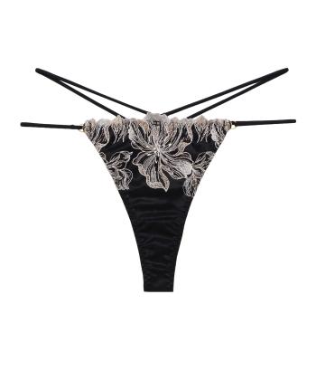 ミレイユ エンブロイダリーレース Tバック(BLACK)
