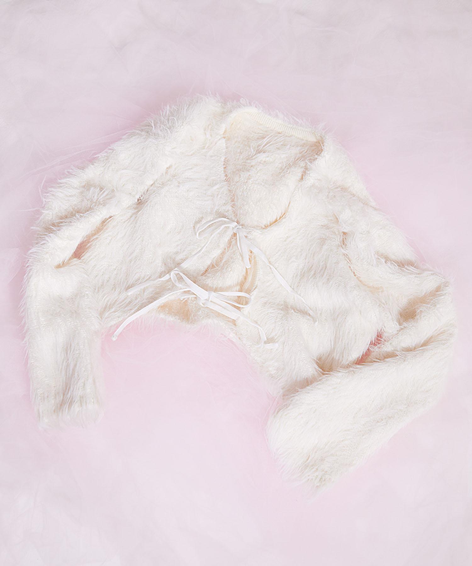 フェザーヤーンリボン カーディガン