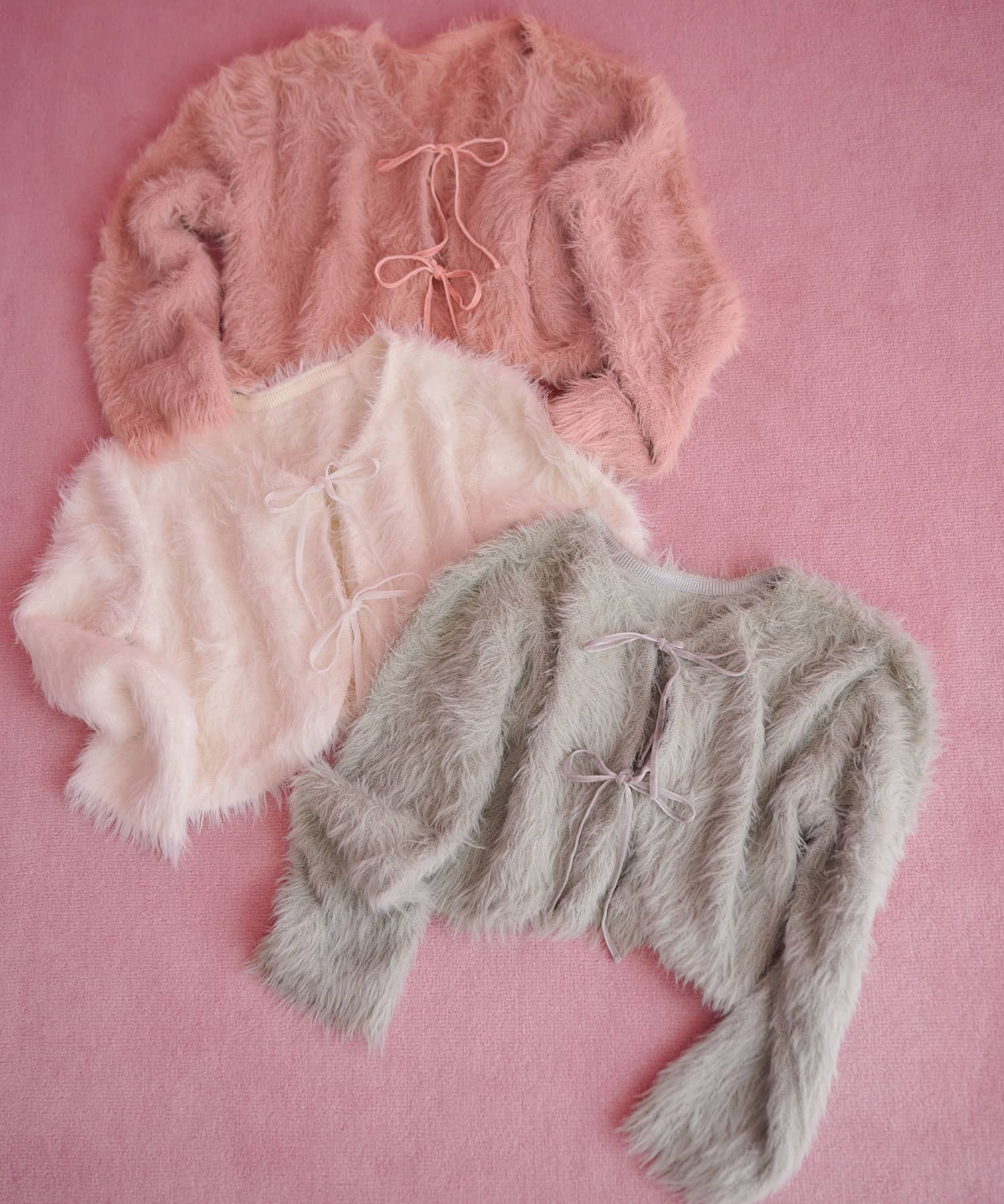 フェザーヤーンリボン カーディガン