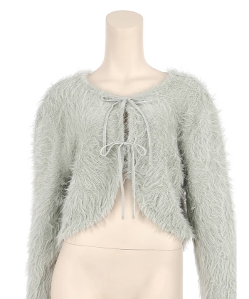 フェザーヤーンリボン カーディガン