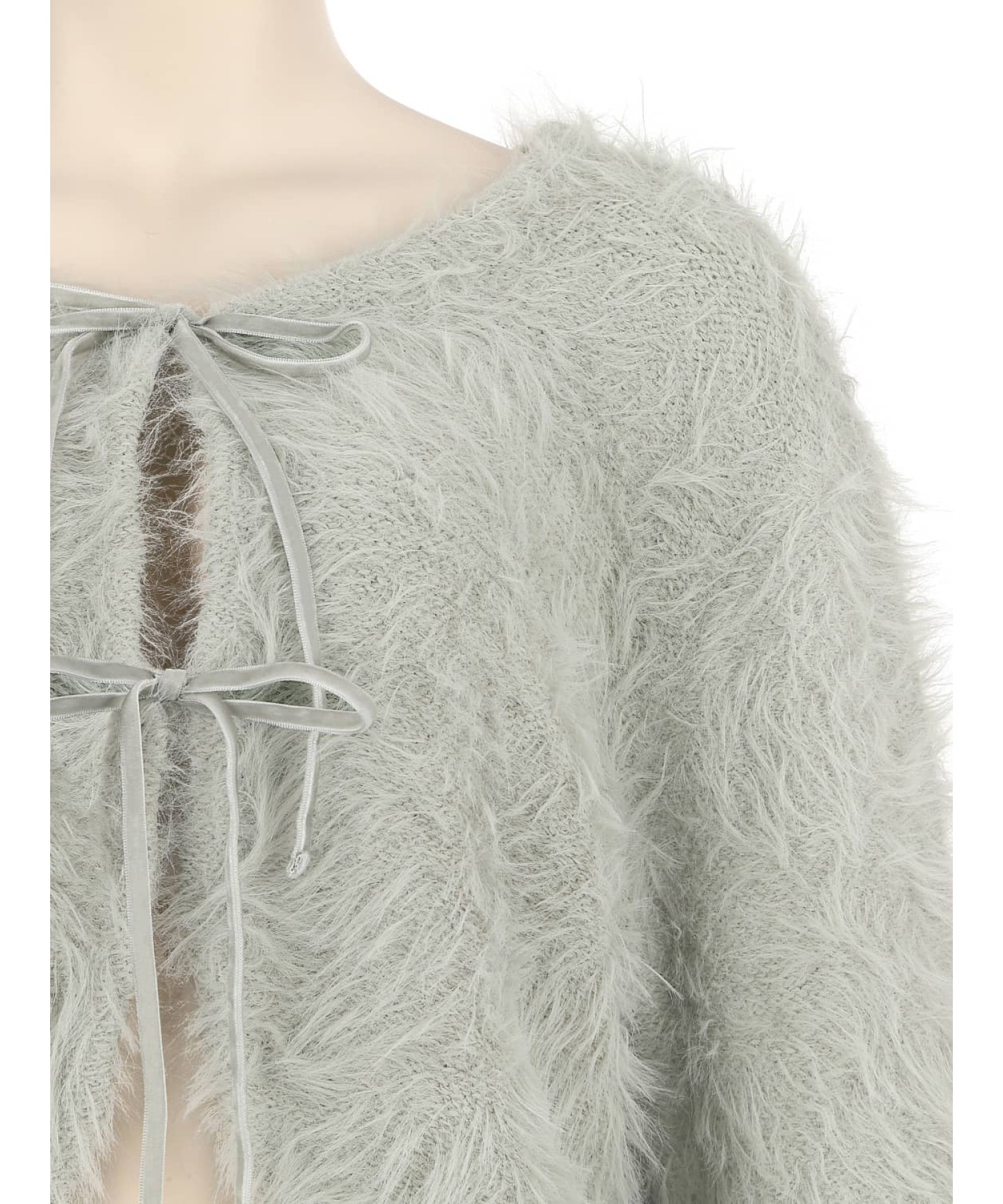 フェザーヤーンリボン カーディガン