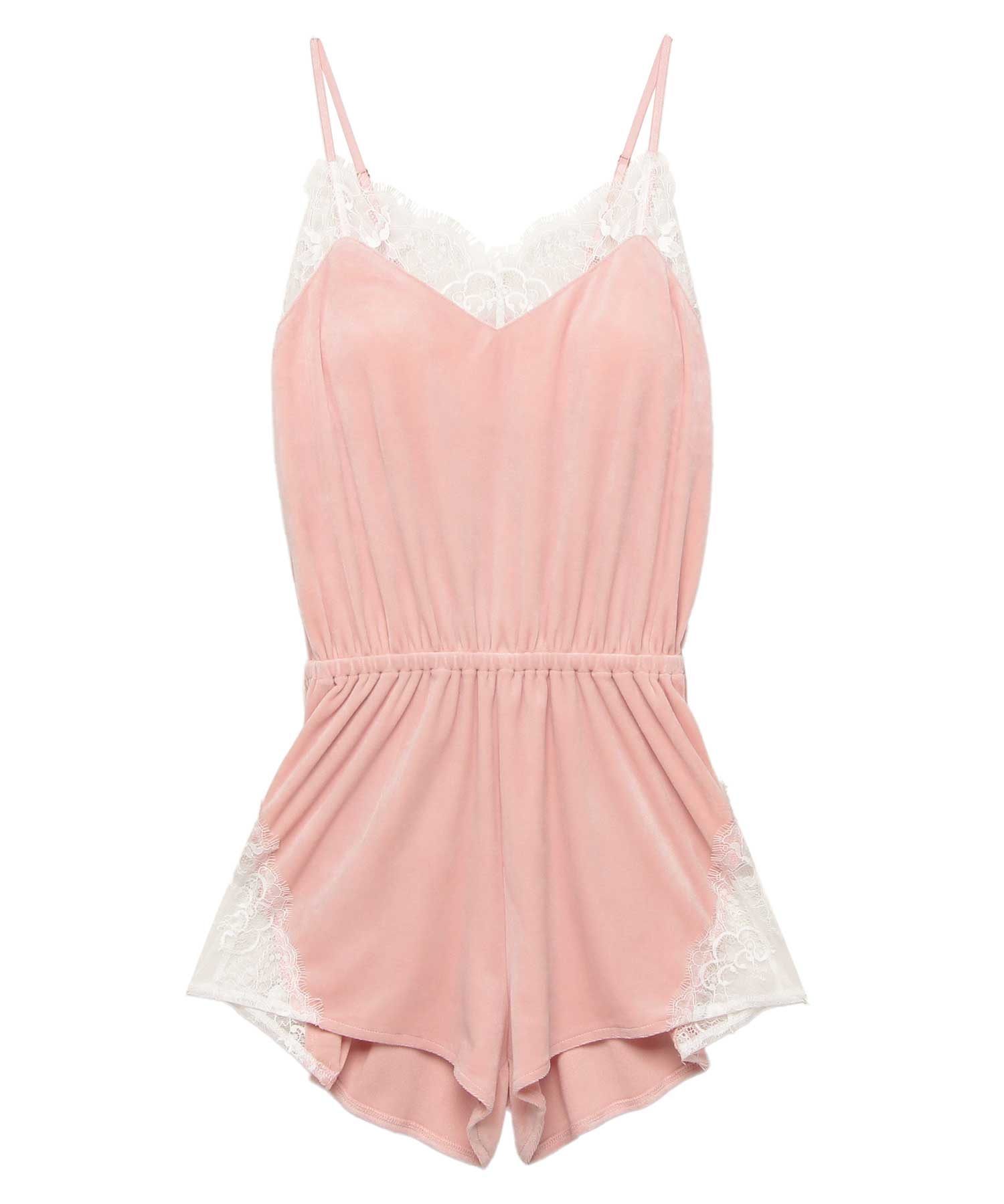 マットベロアキャミロンパース