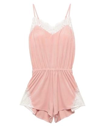 マットベロアキャミロンパース