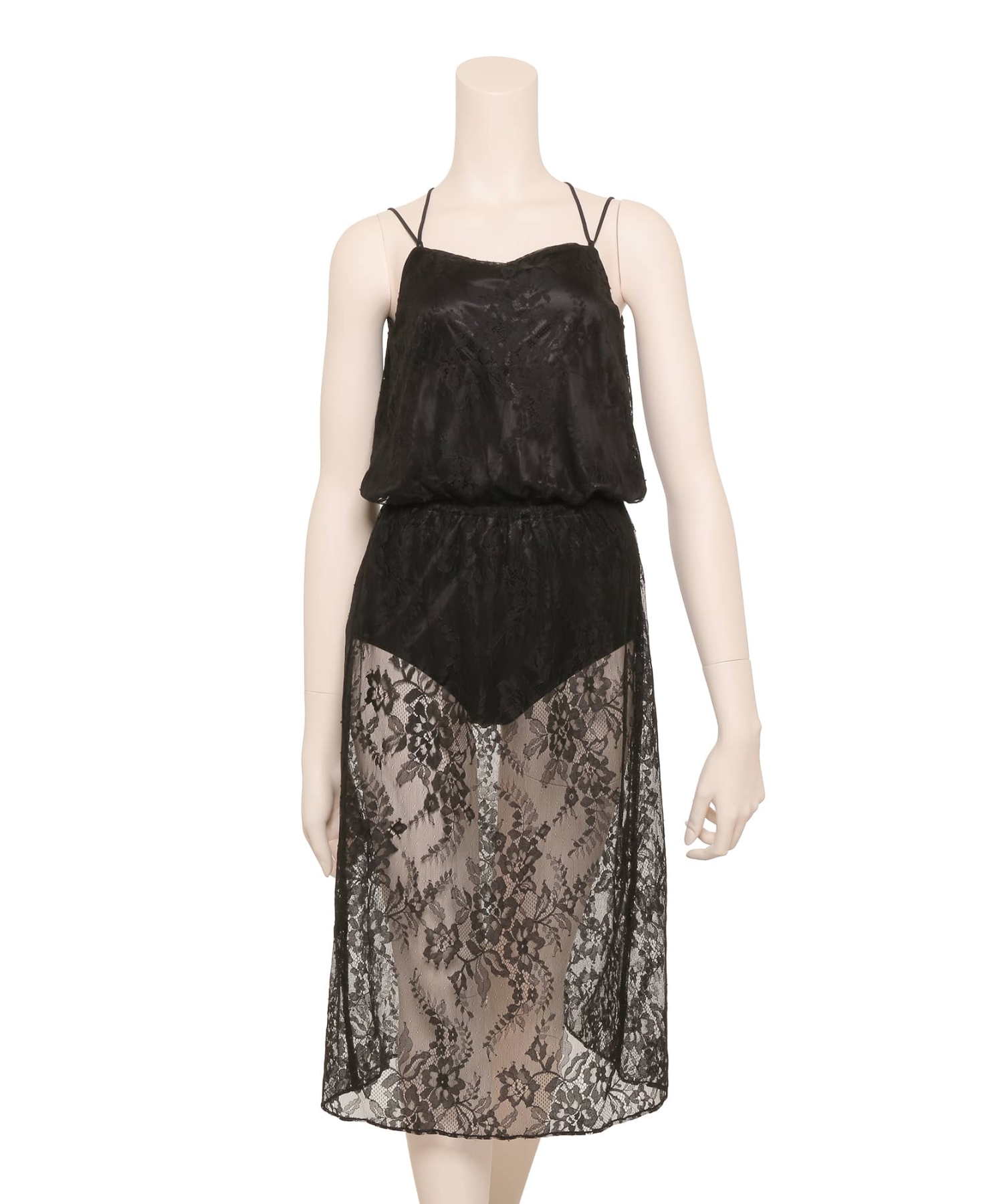 レーシーロング ロンパース