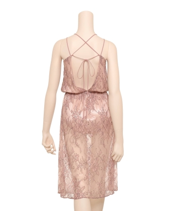 レーシーロング ロンパース