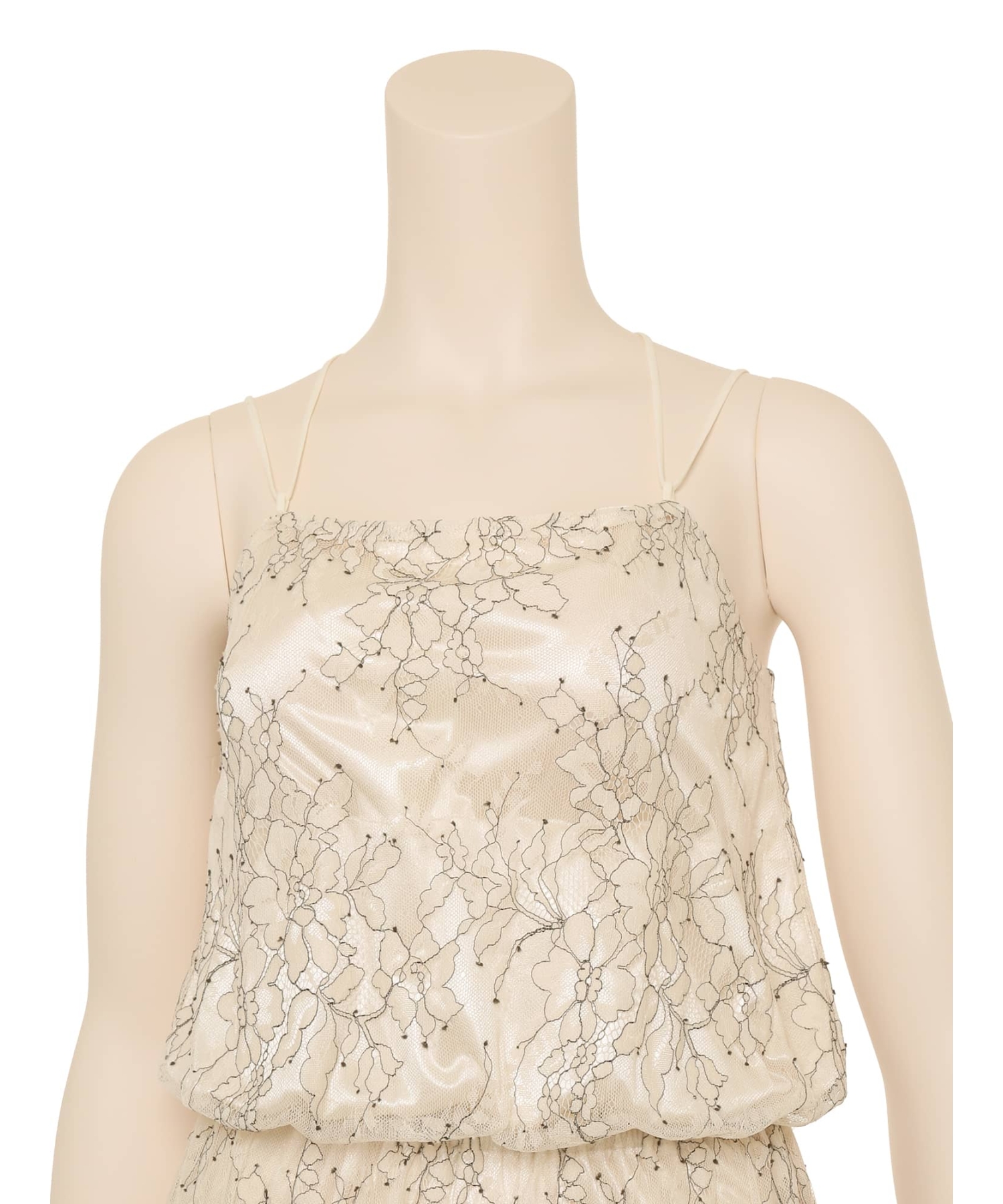 レーシーロング ロンパース