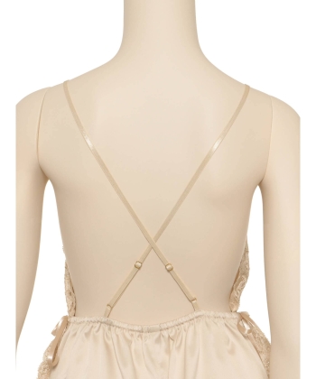 レーシーサイドスリット ロンパース