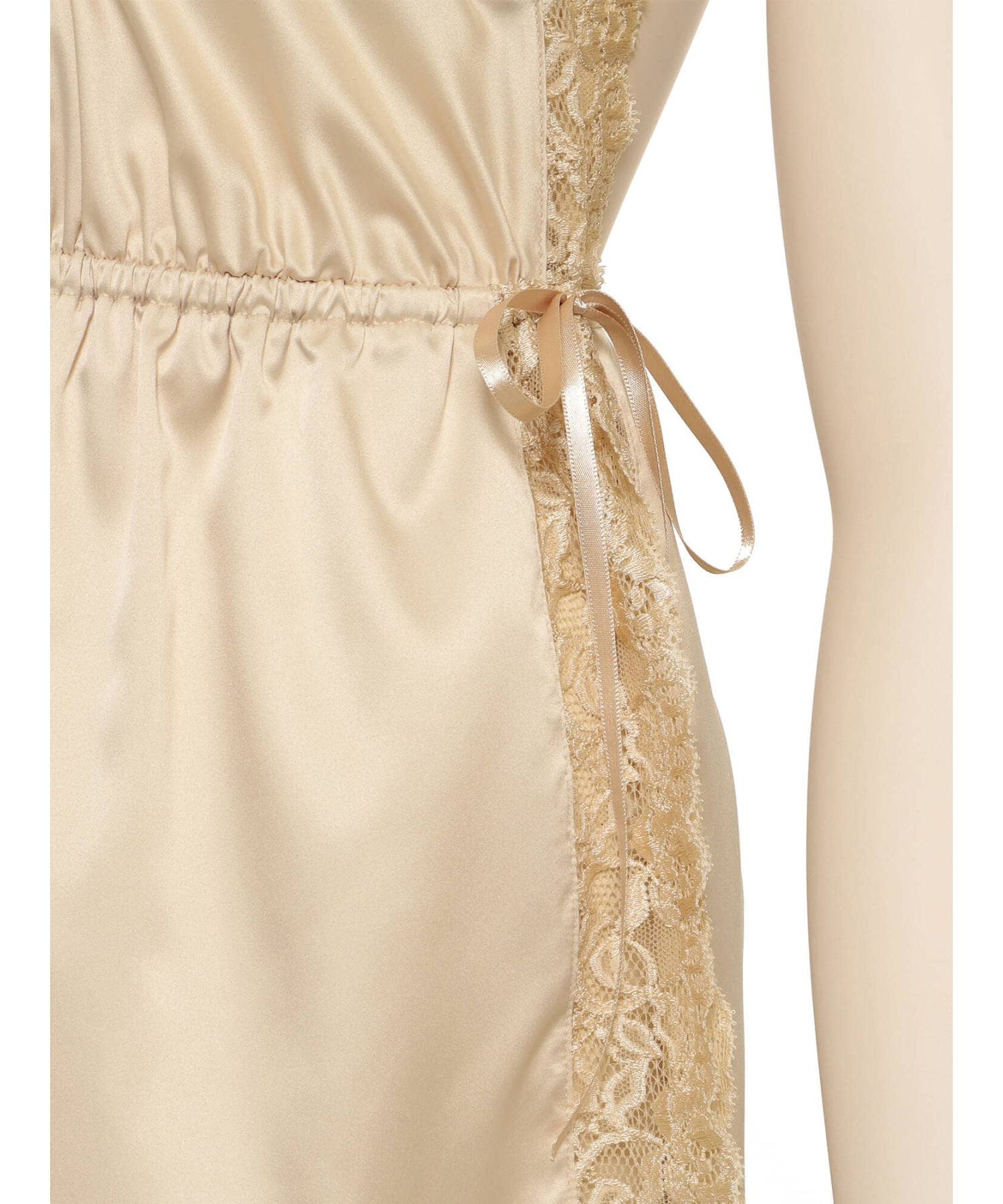 レーシーサイドスリット ロンパース