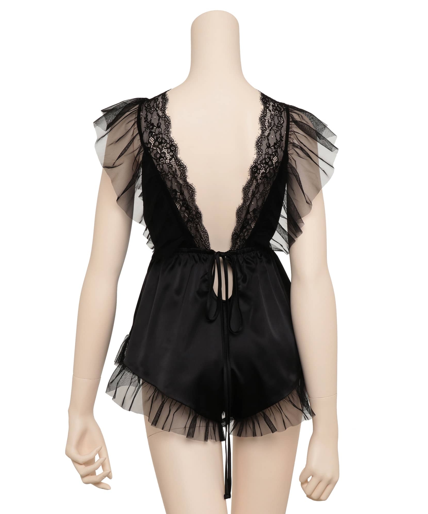 チュールサテン ロンパース