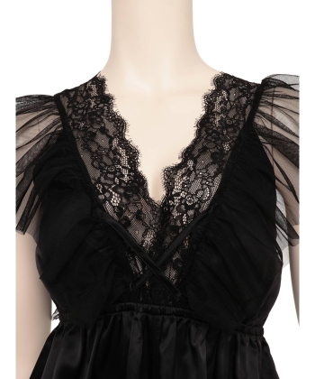 チュールサテン ロンパース