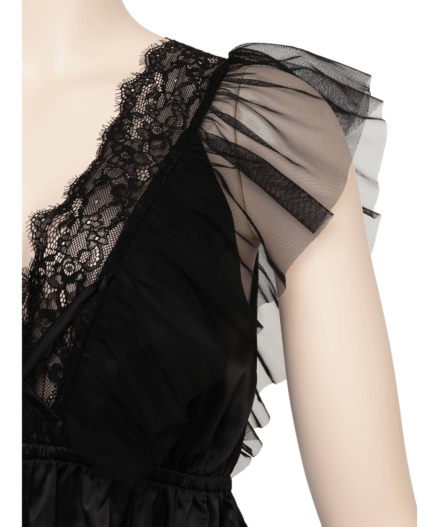 チュールサテン ロンパース