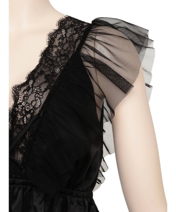 チュールサテン ロンパース