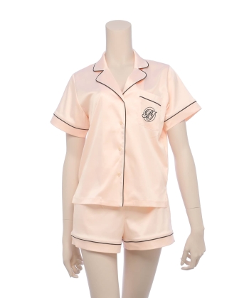 サテンシャツ ショートスリーブセット