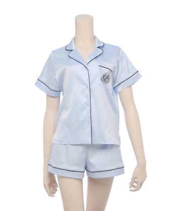 サテンシャツ ショートスリーブセット