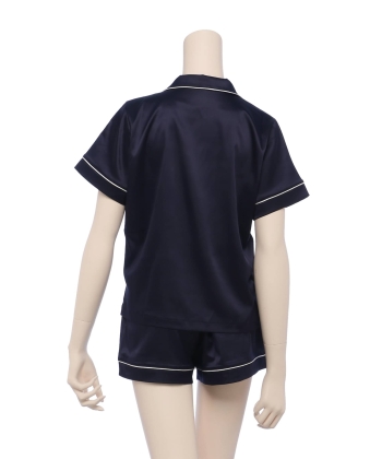 サテンシャツ ショートスリーブセット