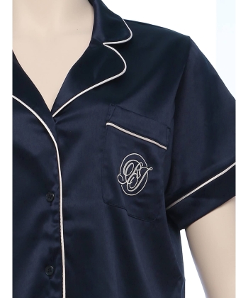 サテンシャツ ショートスリーブセット