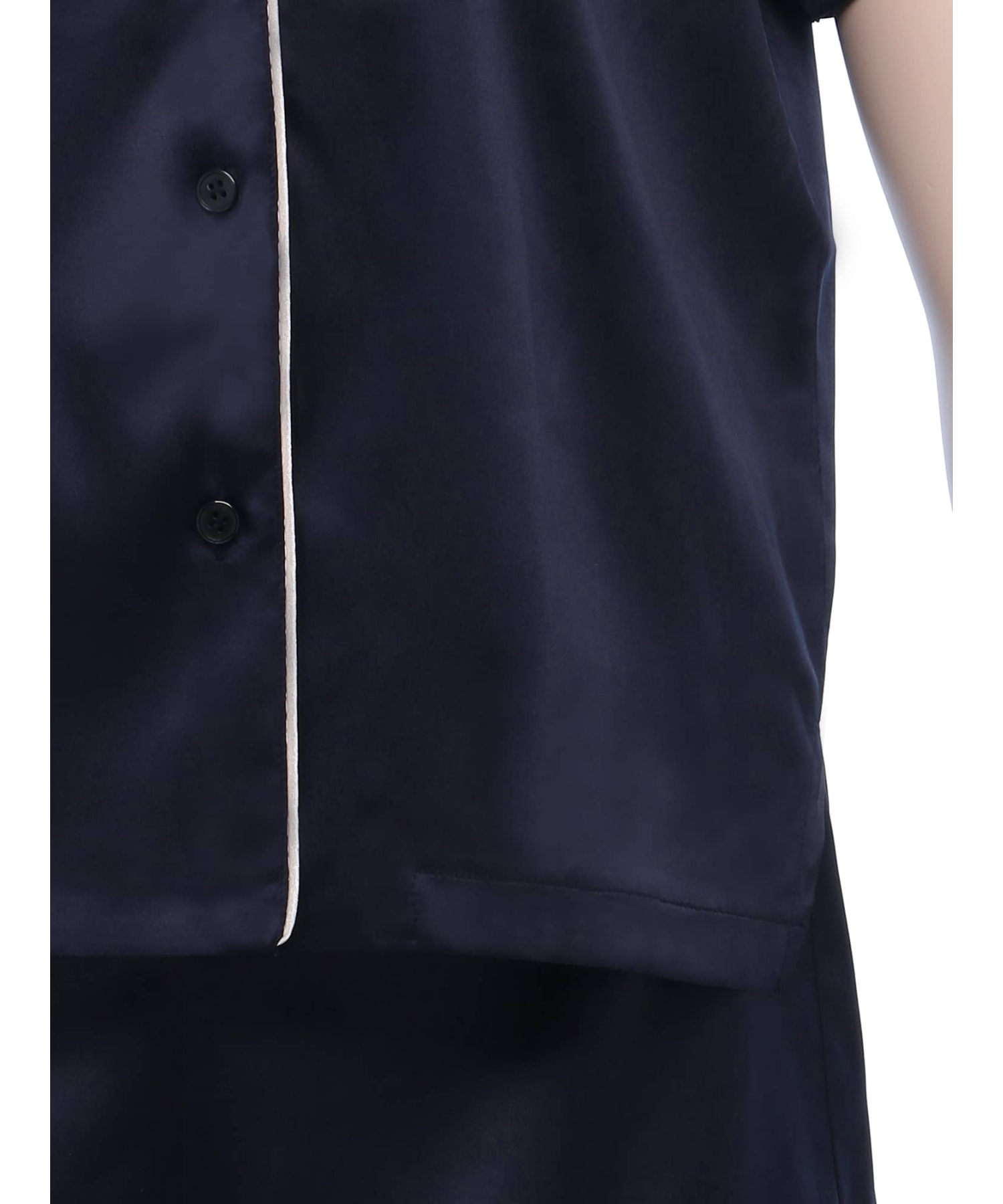 サテンシャツ ショートスリーブセット