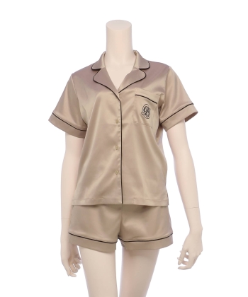 サテンシャツ ショートスリーブセット