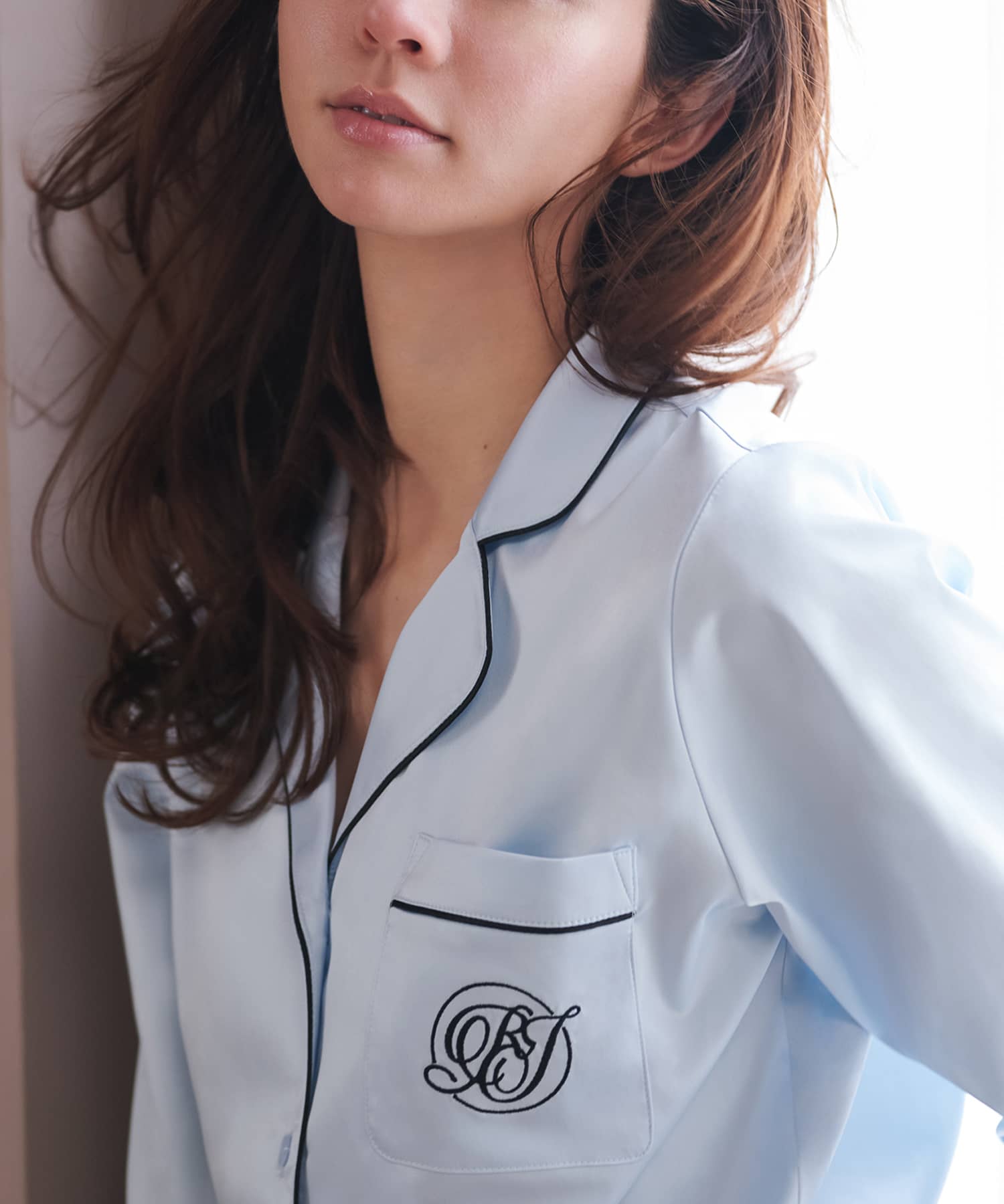 サテンシャツ ロングスリーブセット