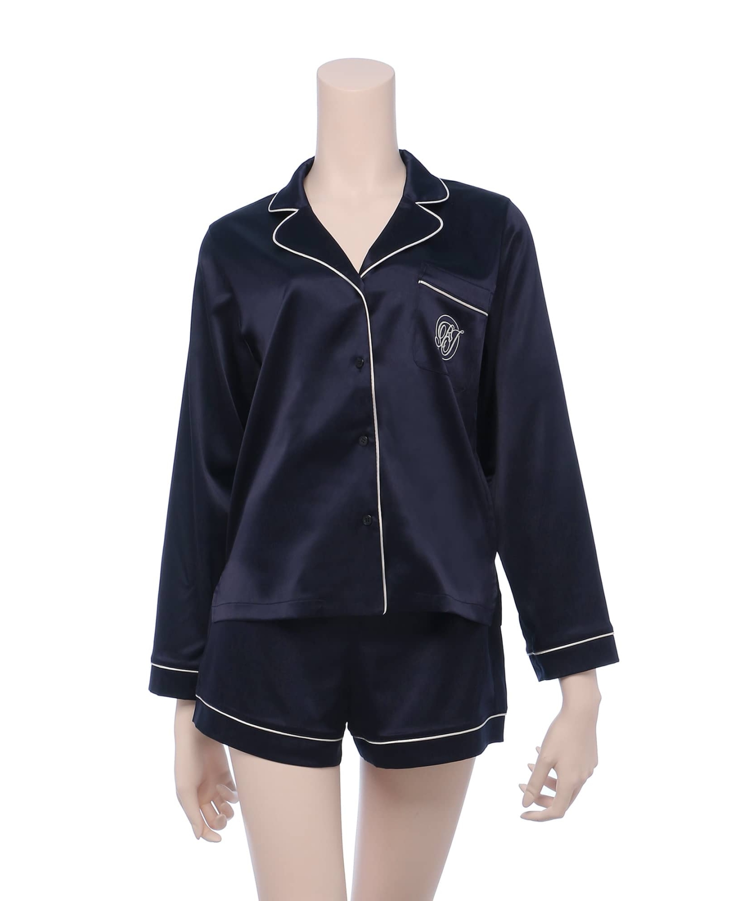 サテンシャツ ロングスリーブセット