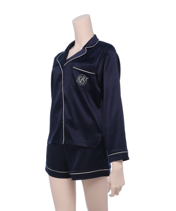 サテンシャツ ロングスリーブセット