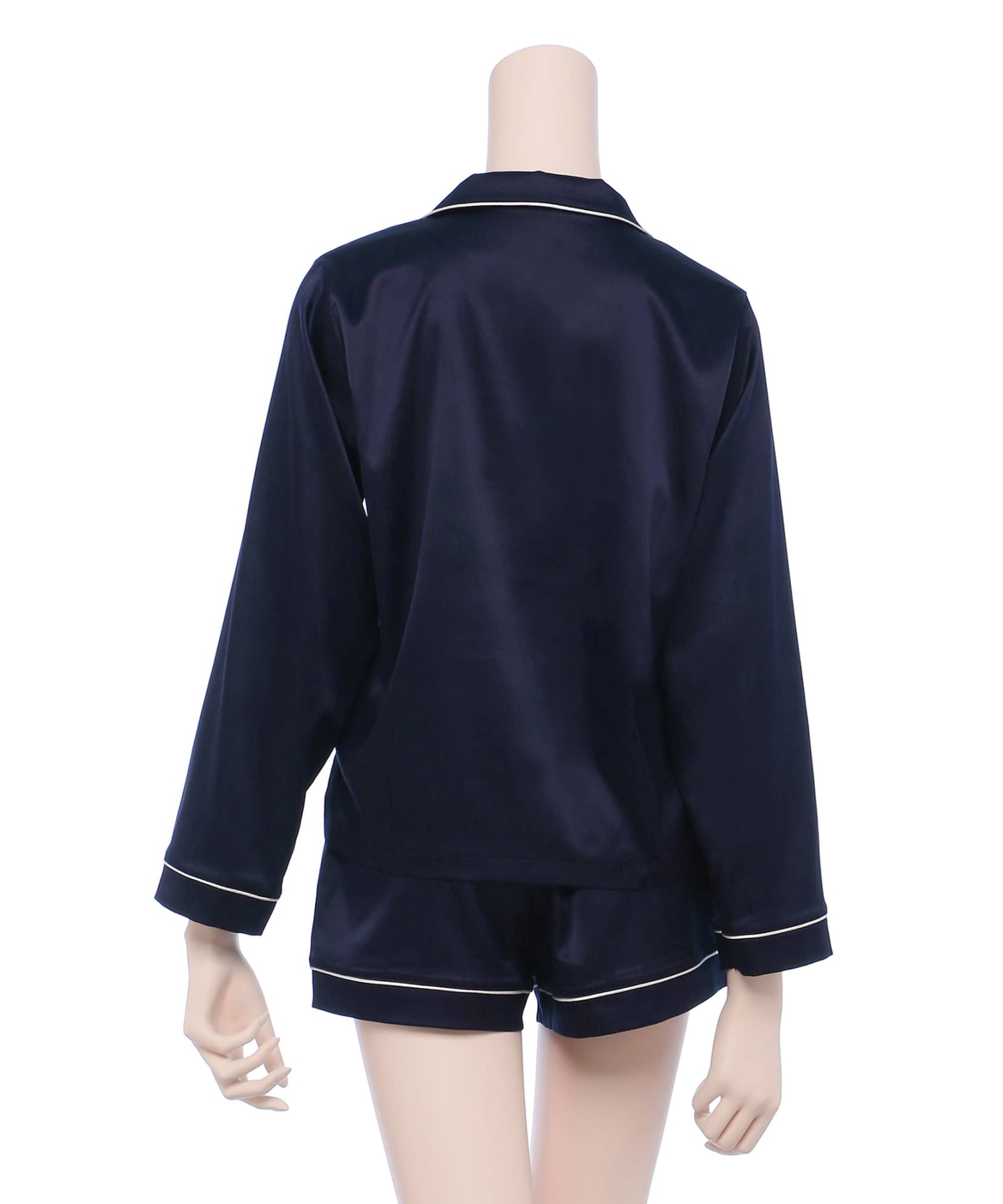 サテンシャツ ロングスリーブセット