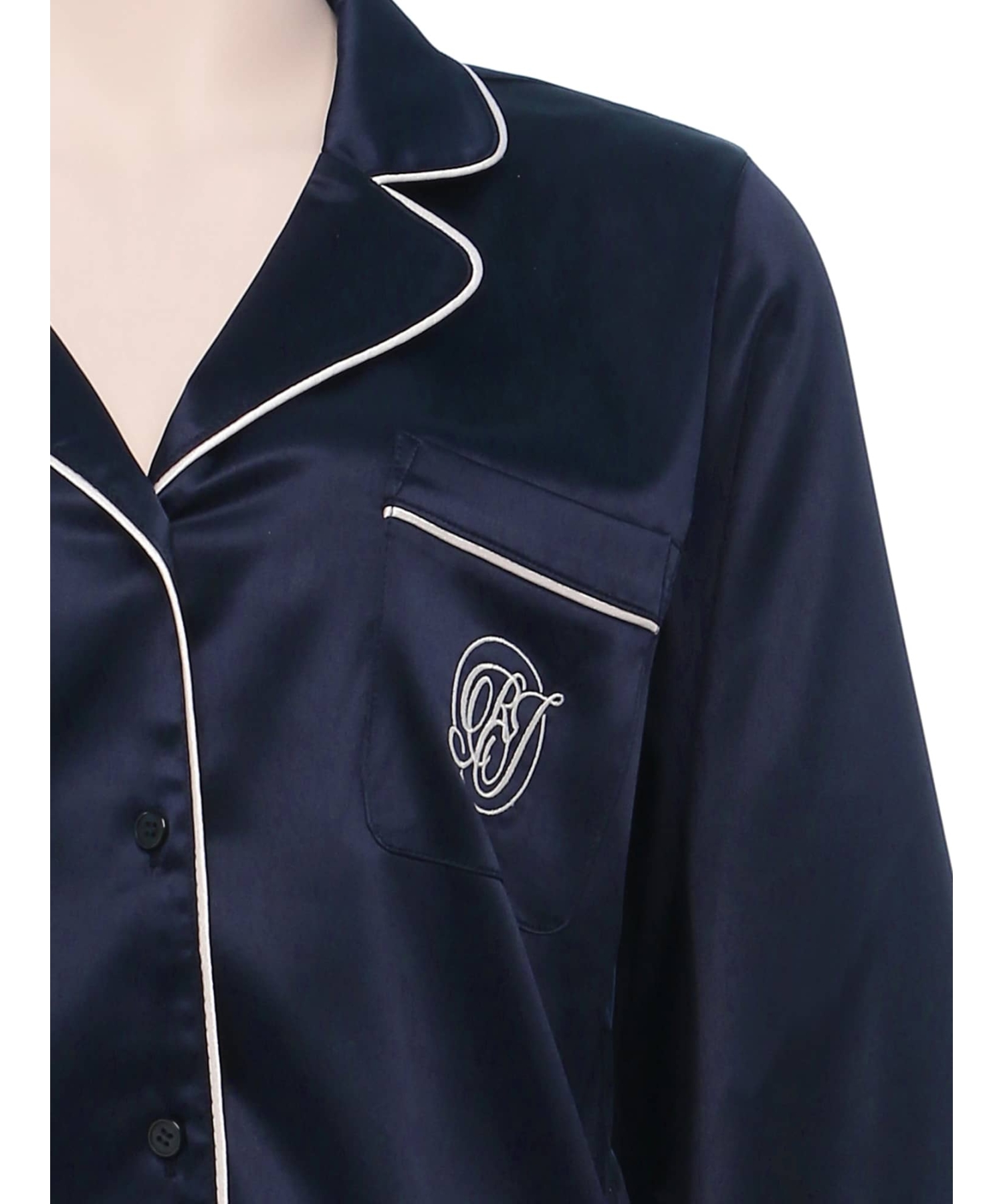 サテンシャツ ロングスリーブセット