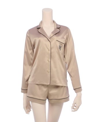 サテンシャツ ロングスリーブセット