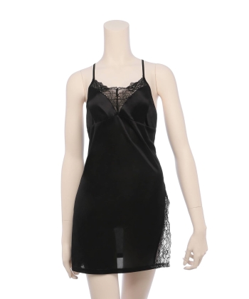 サイドスリットスリップ ワンピース