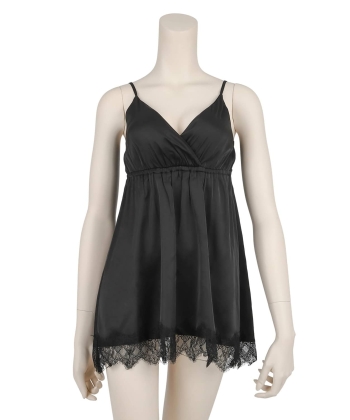 サテンレース ワンピース・ガウンセット