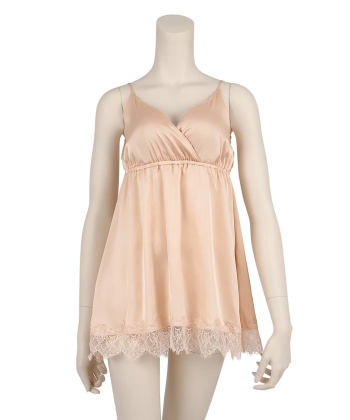 サテンレース ワンピース・ガウンセット