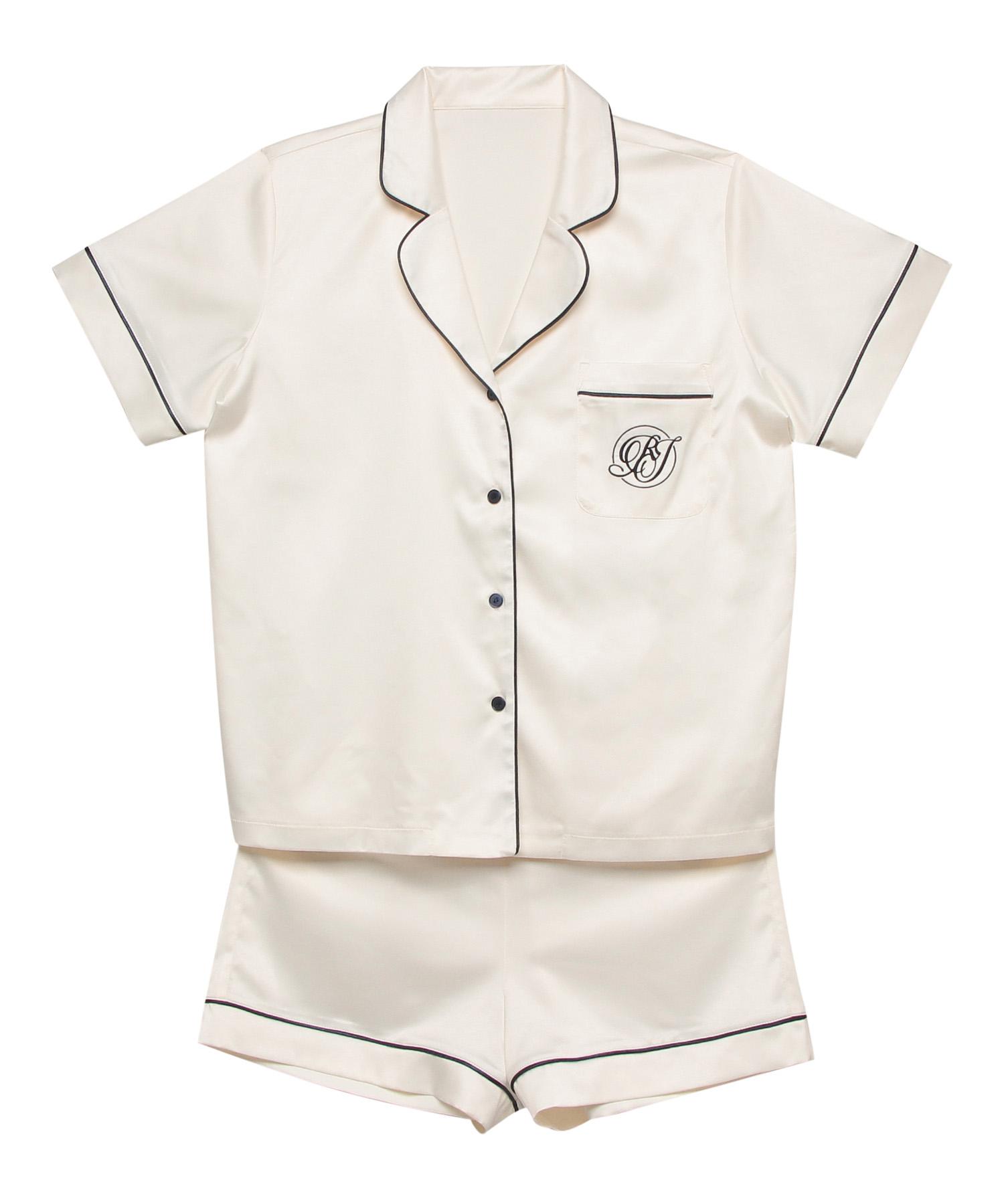 サテンシャツ ショートスリーブセット