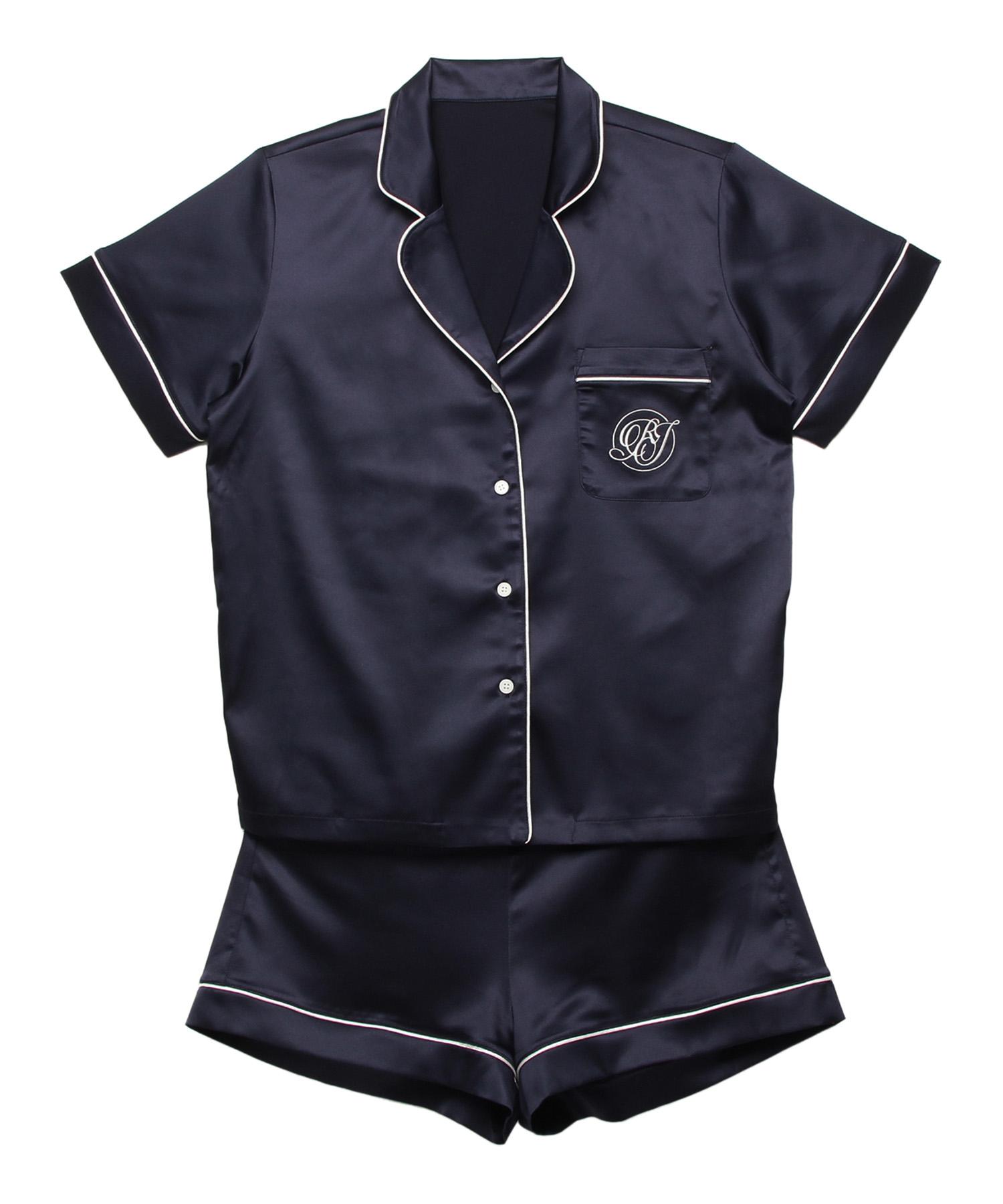 サテンシャツ ショートスリーブセット