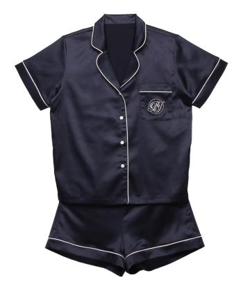 サテンシャツ ショートスリーブセット