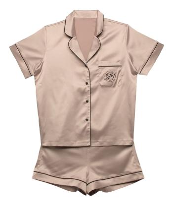 サテンシャツ ショートスリーブセット