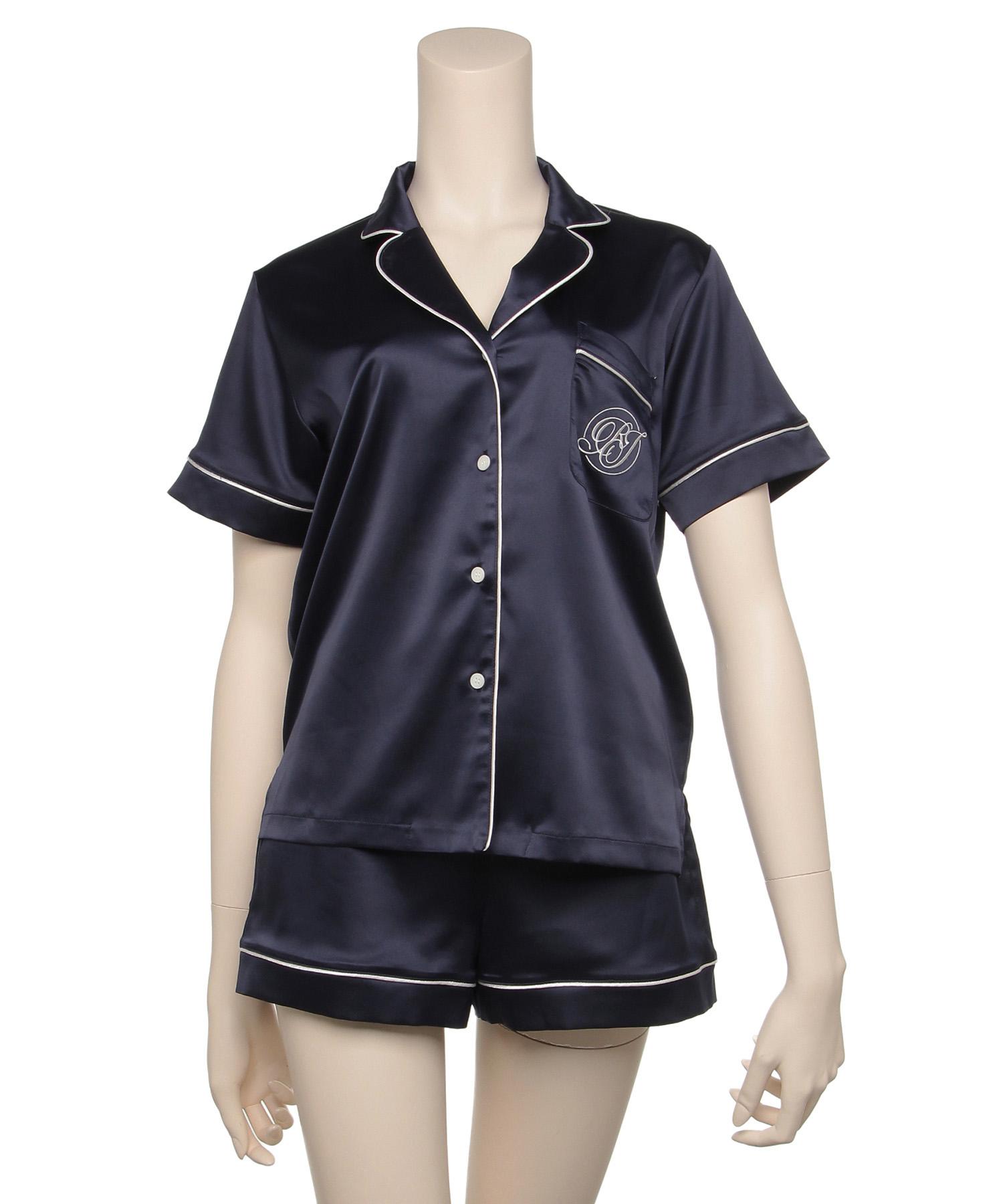 サテンシャツ ショートスリーブセット