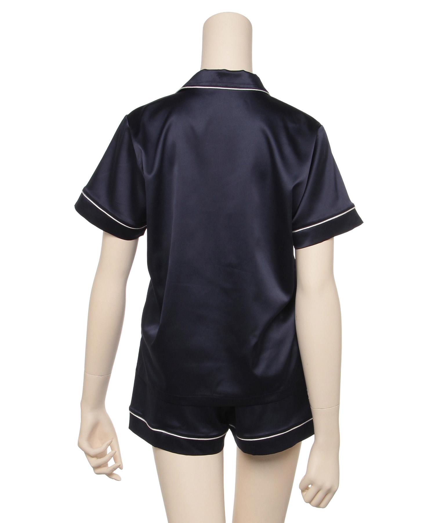 サテンシャツ ショートスリーブセット