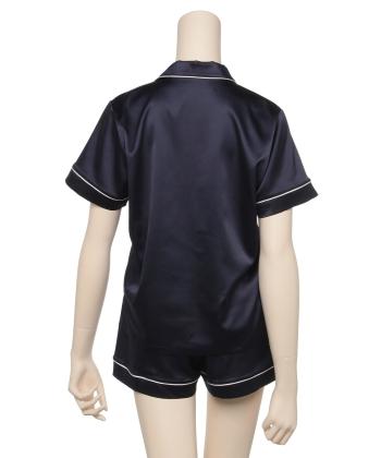 サテンシャツ ショートスリーブセット