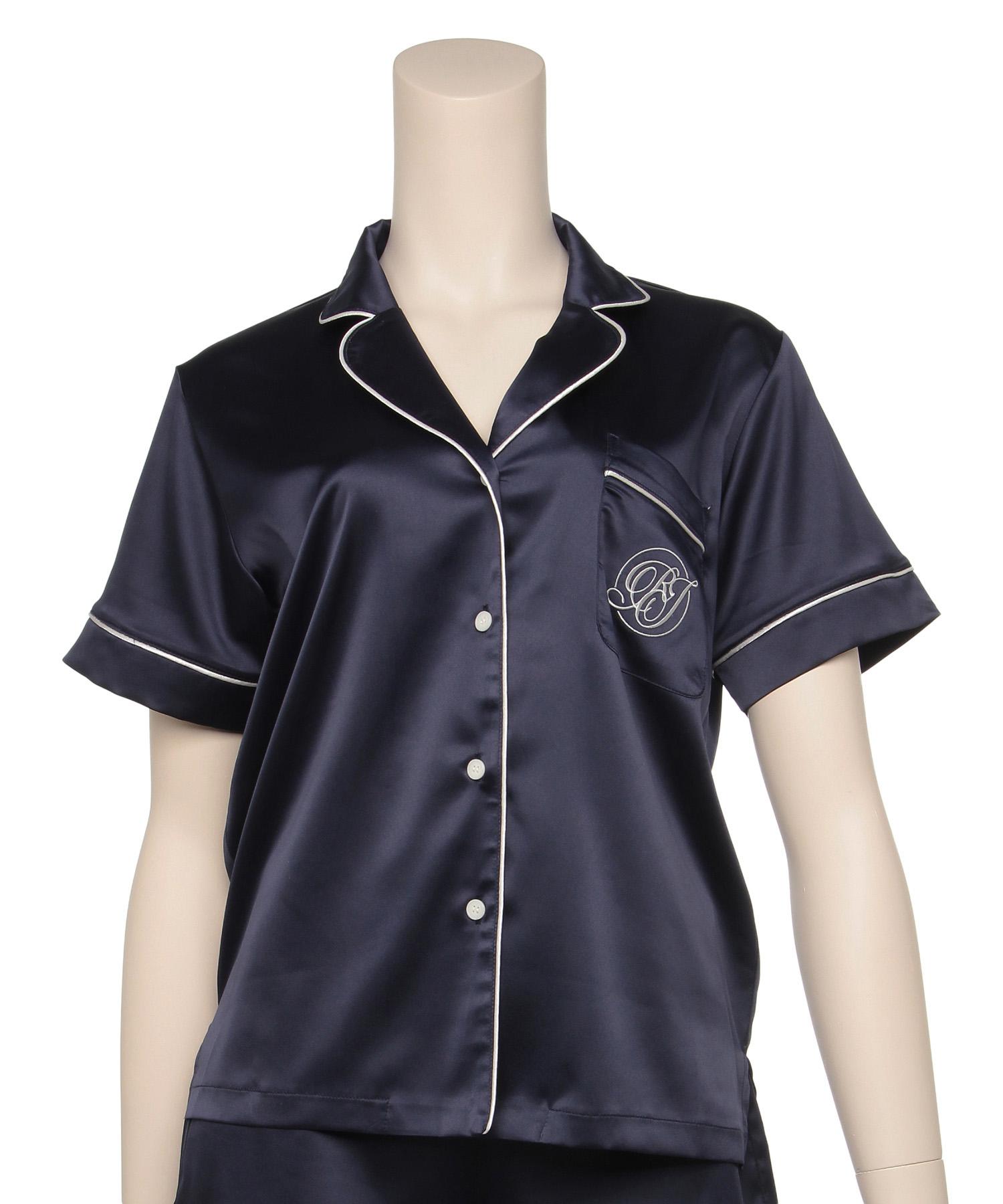 サテンシャツ ショートスリーブセット