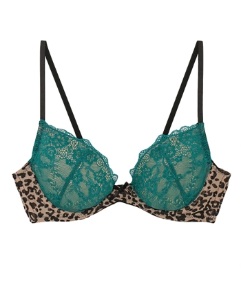 レーシーレオパードグラマーアップライト ブラ