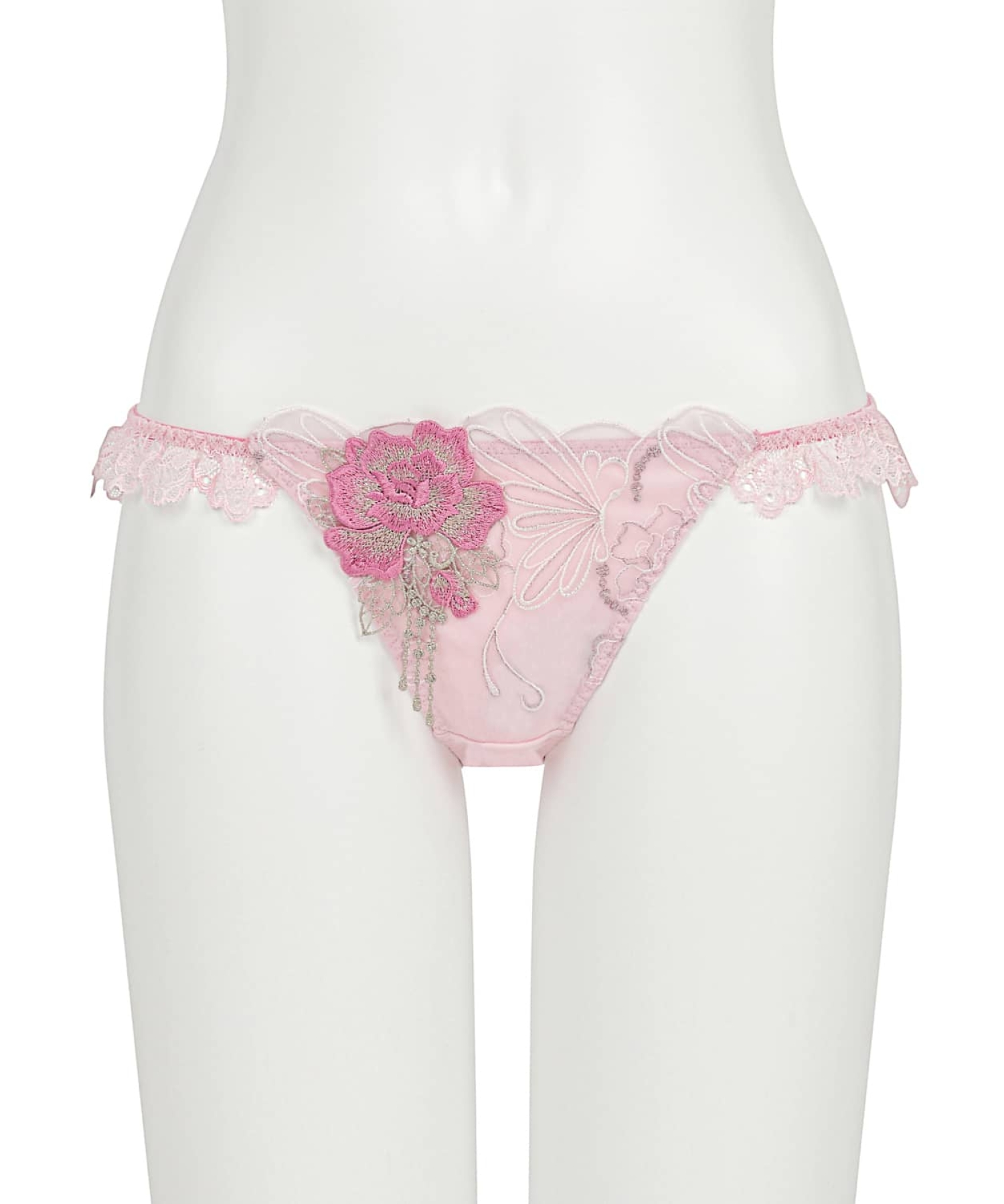 シャイニーバタフライ ストレッチレース Tバック