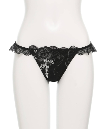 シャイニーバタフライ ストレッチレース Tバック