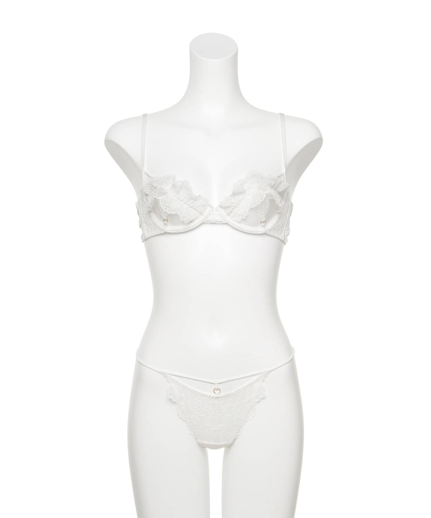 レーシーフリル ブラ&Tバック セット