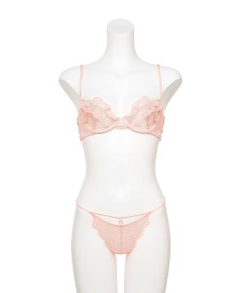 レーシーフリル ブラ&Tバック セット